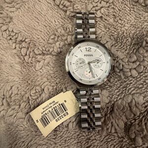 Fossil Silver with Diamond Side Bracelet Watch
